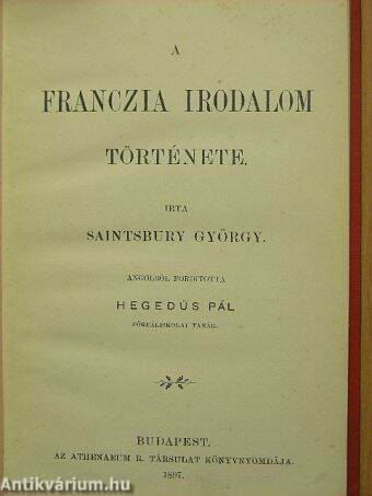 A franczia irodalom története