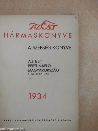 Az Est hármaskönyve 1934.