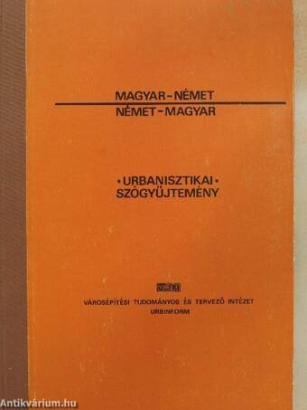 Magyar-német/német-magyar urbanisztikai szógyűjtemény