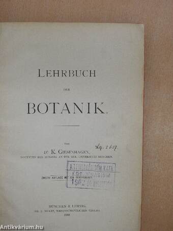 Lehrbuch der Botanik