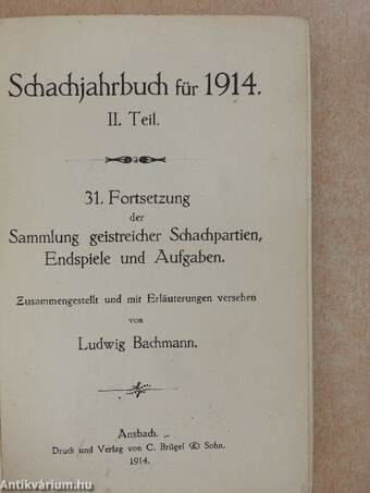 Schachjahrbuch für 1914. II.