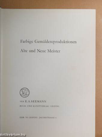 Farbige Gemäldereproduktionen (Seemann-katalog)