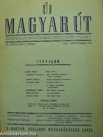 Új Magyar Út 1952. szeptember