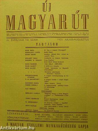 Új Magyar Út 1953. július-augusztus