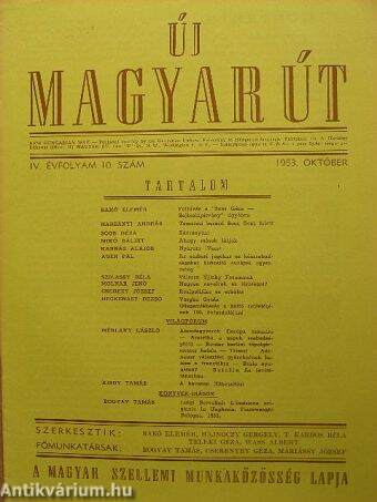 Új Magyar Út 1953. október