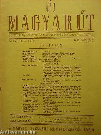 Új Magyar Út 1953. november-december