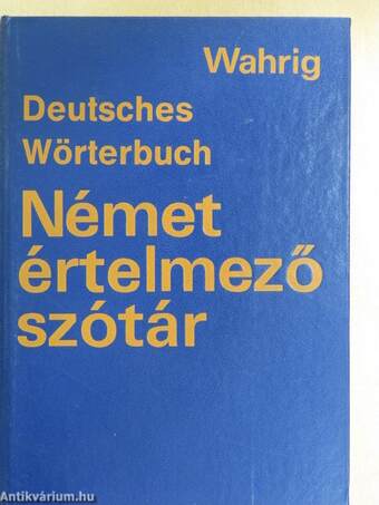 Német értelmező szótár/Deutsches Wörterbuch