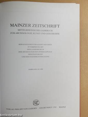 Mainzer Zeitschrift 101, 2006