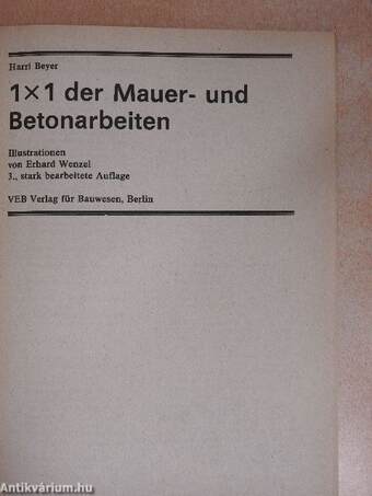 1x1 der Mauer- und Betonarbeiten