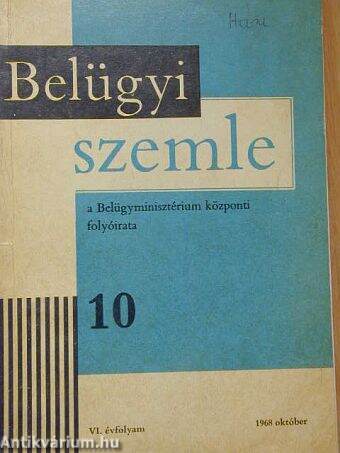 Belügyi Szemle 1968. október