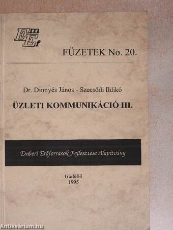 Üzleti kommunikáció III.