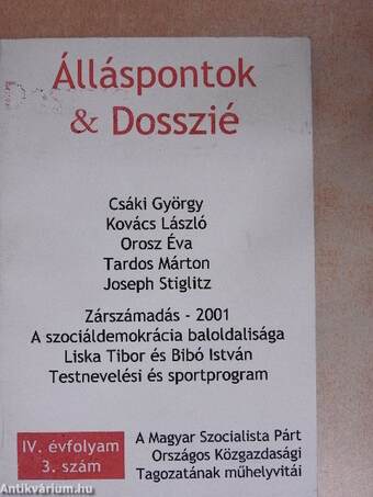 Álláspontok & Dosszié IV/3.