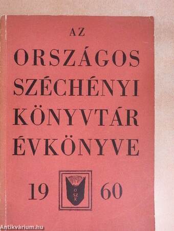 Az Országos Széchényi Könyvtár Évkönyve 1960