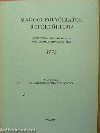 Magyar Folyóiratok Repertóriuma 1975