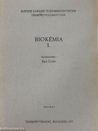 Biokémia I.