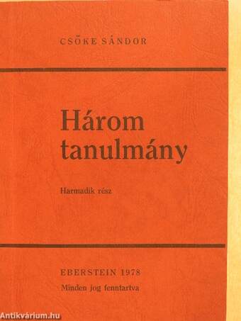 Három tanulmány III.