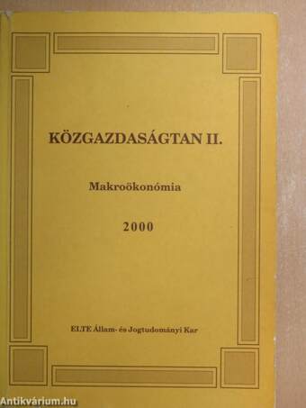 Közgazdaságtan II.