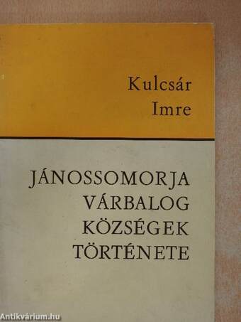 Jánossomorja Várbalog községek története