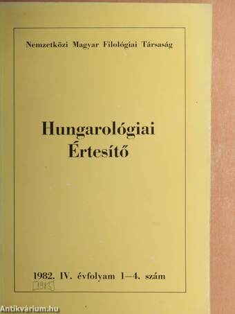 Hungarológiai Értesítő 1982/1-4.