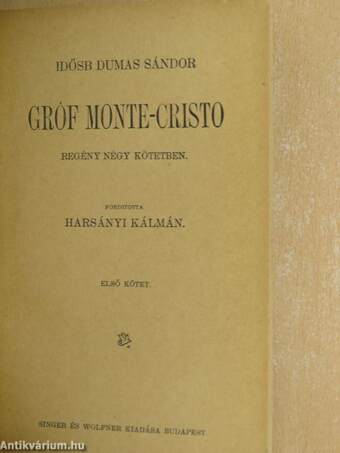 Gróf Monte-Cristo I-IV.