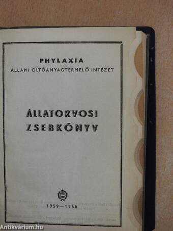 Állatorvosi zsebkönyv 1959-1960/Előjegyzési napló 1960