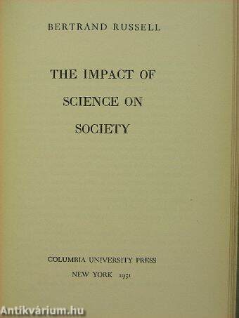 The Impact of Science on Society