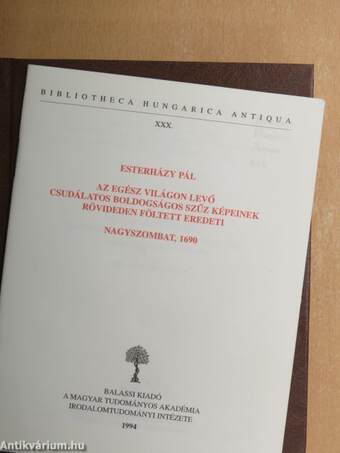 Az egesz vilagon levő csudalatos boldogsagos szűz kepeinek rövideden föl tet eredeti