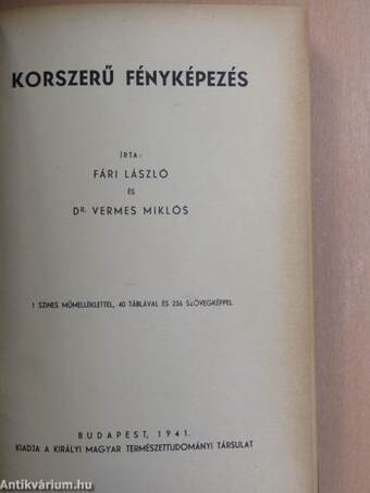 Korszerű fényképezés