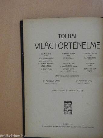 Tolnai Világtörténelme - A legujabb kor története III. (töredék)