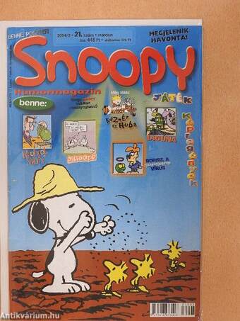 Snoopy Humormagazin 2004/3. március (olvasatlan, nyomdatiszta állapotú)