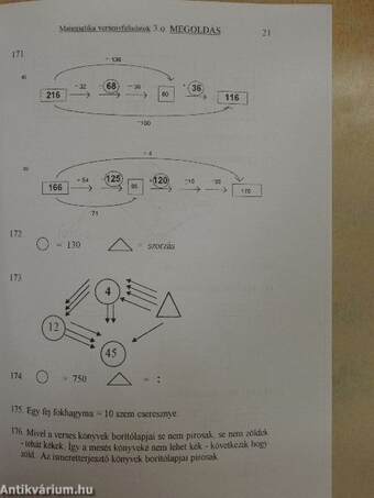 Matematikai fejtörők 3. osztályosoknak c. feladatgyűjtemény feladatainak megoldása