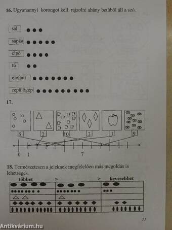 Matematikai fejtörők 1. osztályosoknak c. feladatgyűjtemény feladatainak megoldása