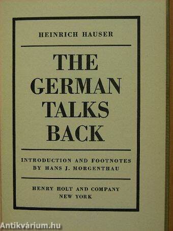 The German Talks Back