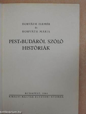 Pest-Budáról szóló históriák