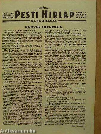 A Pesti Hirlap Vasárnapja 1936. szeptember 20.