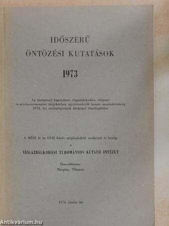 Időszerű öntözési kutatások 1973