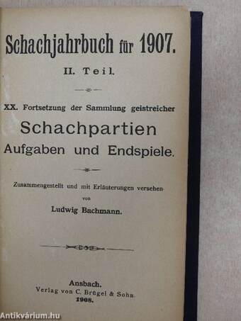 Schachjahrbuch für 1907. II.