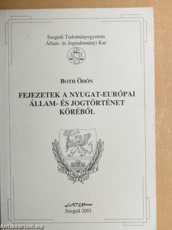 Fejezetek a nyugat-európai állam- és jogtörténet köréből