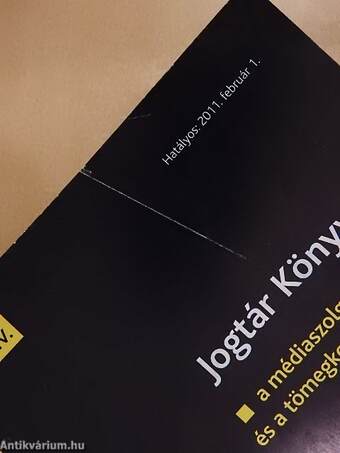 Jogtár Könyvtár a médiaszolgáltatásokról és a tömegkommunikációról