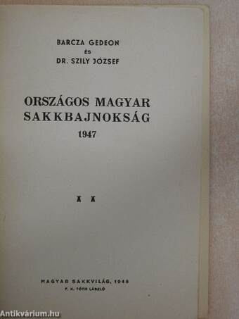 Országos Magyar Sakkbajnokság 1947.