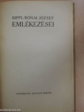 Rippl-Rónai József emlékezései