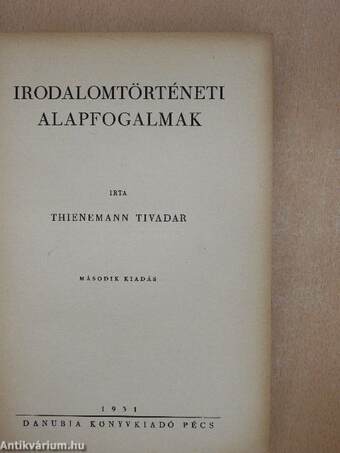 Irodalomtörténeti alapfogalmak