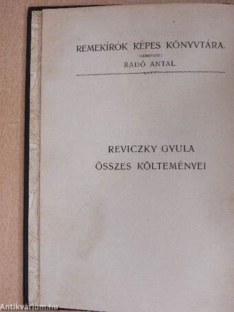 Reviczky Gyula összes költeményei