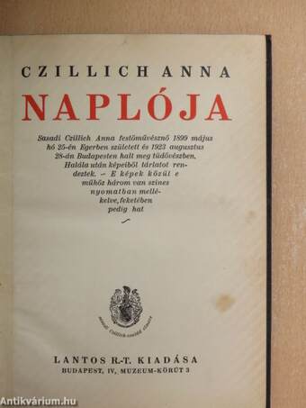 Czillich Anna naplója