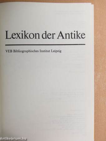 Lexikon der Antike