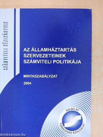 Az államháztartás szervezeteinek számviteli politikája