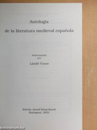 Antología de la literatura medieval espanola