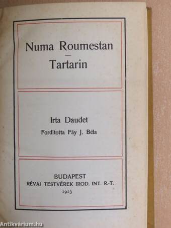 Numa Roumestan/Tartarin