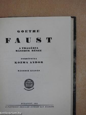 Faust I-II.