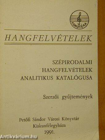 Hangfelvételek